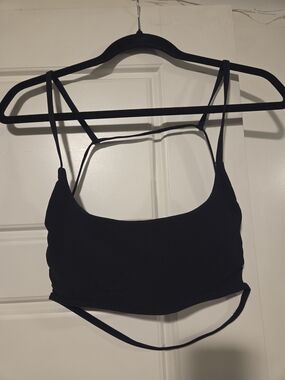 Black Strappy Sports Bra